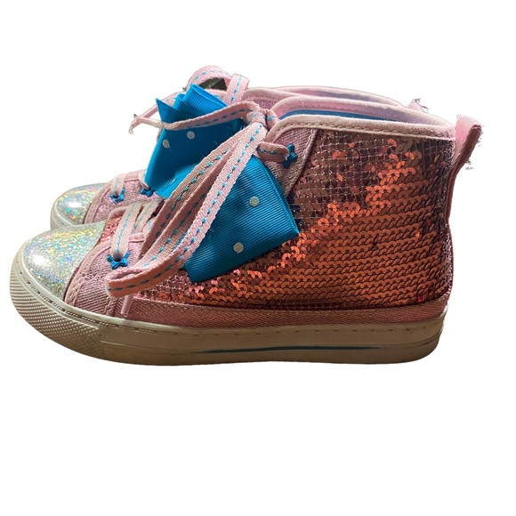 JOJO SIWA PINK BLUE BOW SHOES SIZE 1 - Picture 8 of 14